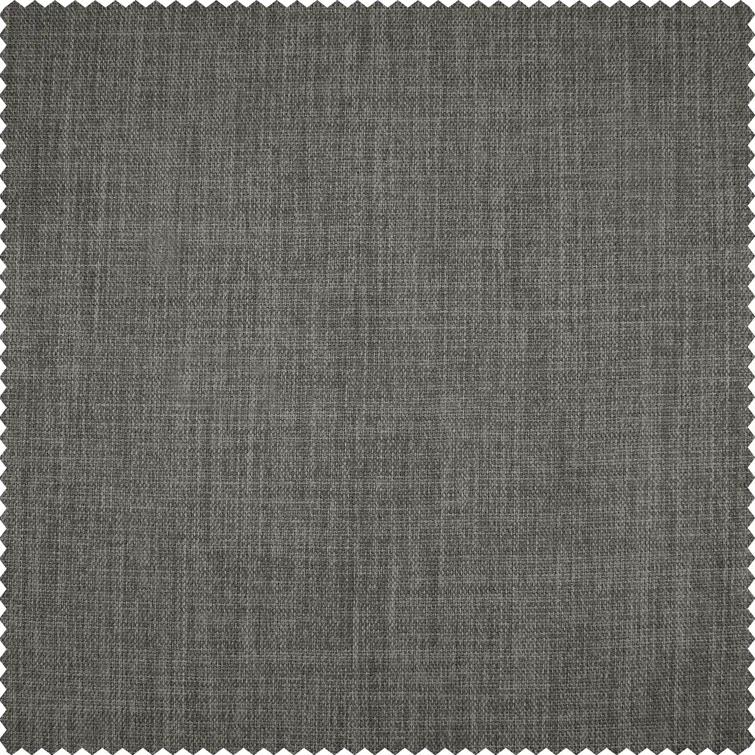 Textured Faux Linen Rod Pocket Room Darkening Curtains for Bedroom & Living Room Curtains - Single Panel Drapes