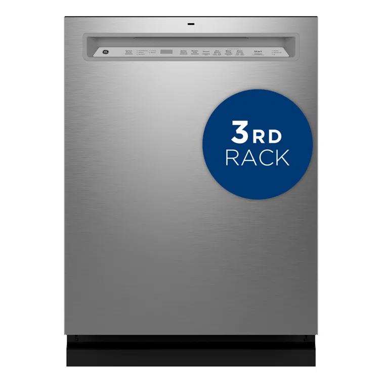 GE Appliances 24" 47 Decibel ENERGY STAR Certified Built-in Front Control Dishwasher with Adjustable Rack and Tall Tub