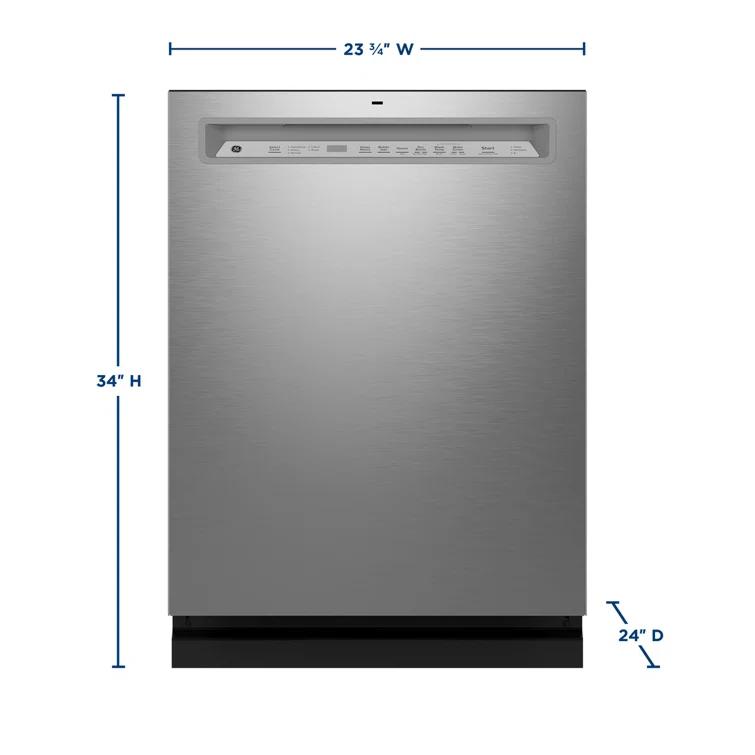 GE Appliances 24" 47 Decibel ENERGY STAR Certified Built-in Front Control Dishwasher with Adjustable Rack and Tall Tub