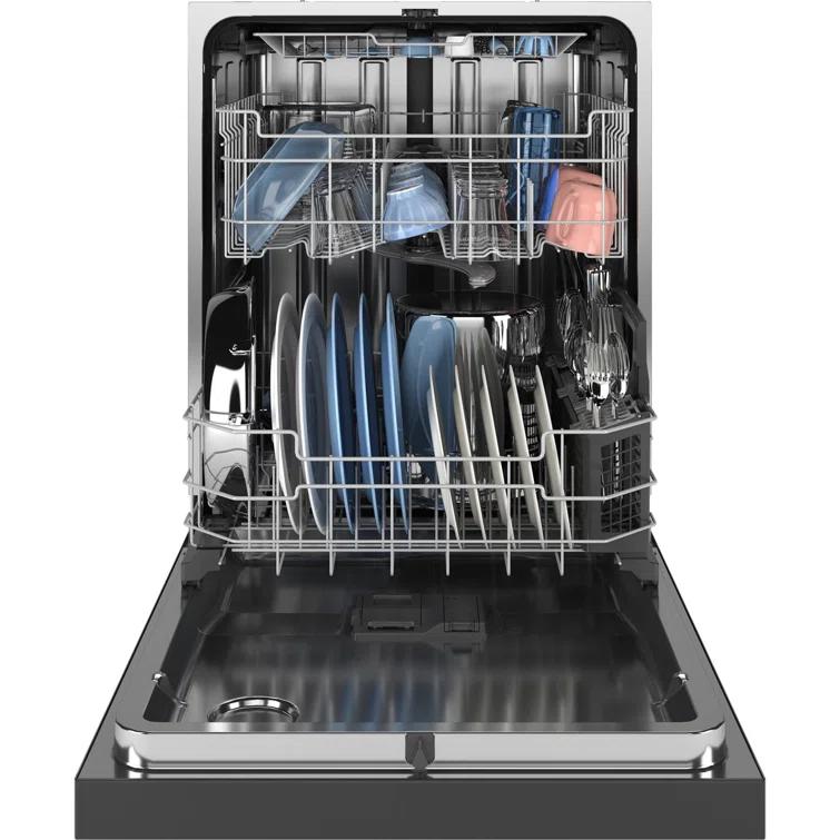 GE Appliances 24" 47 Decibel ENERGY STAR Certified Built-in Front Control Dishwasher with Adjustable Rack and Tall Tub