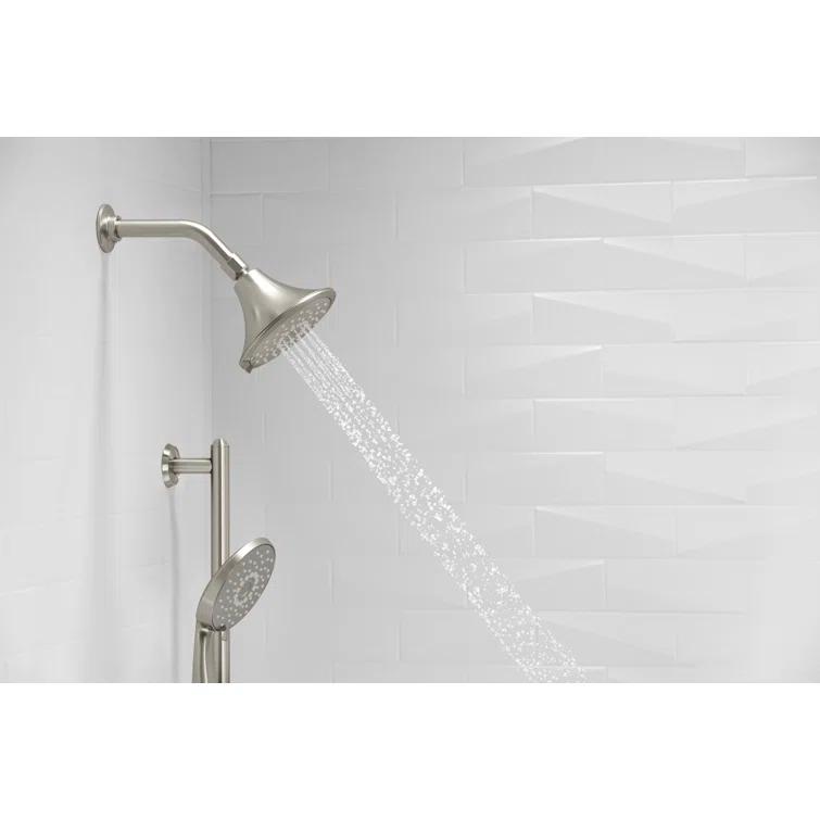 Kohler Forte 1.75 gpm Multifunction Wall Mount Showerhead, Three Spray Settings, 5.5" High Pressure Spray Head