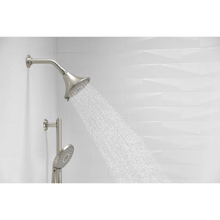 Kohler Forte 1.75 gpm Multifunction Wall Mount Showerhead, Three Spray Settings, 5.5" High Pressure Spray Head