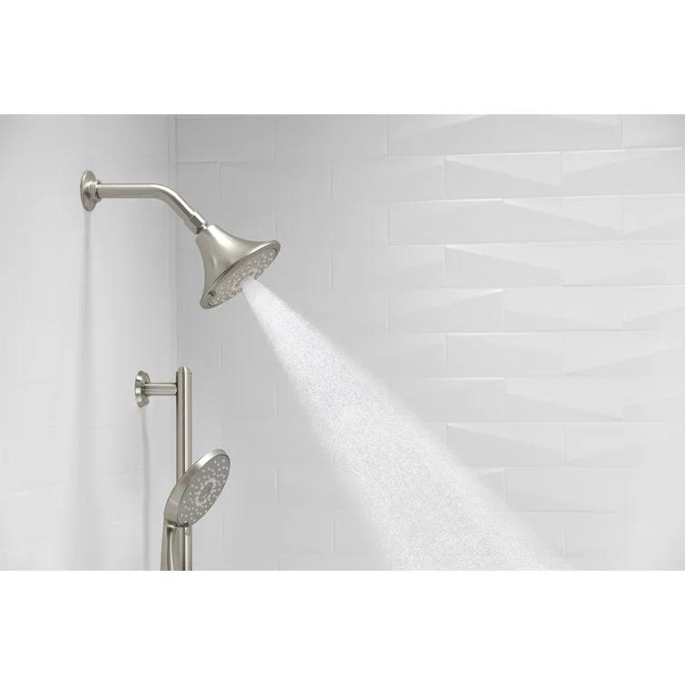 Kohler Forte 1.75 gpm Multifunction Wall Mount Showerhead, Three Spray Settings, 5.5" High Pressure Spray Head