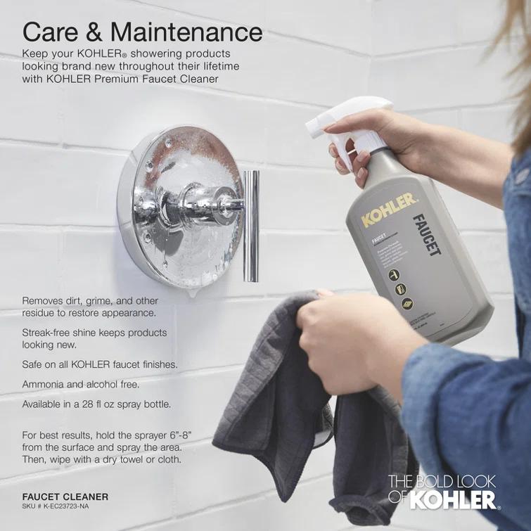 Kohler Purist Performance Showering Kit, 2.5 GPM Multifunction Showerhead and Handshower Package, Three Spray Settings