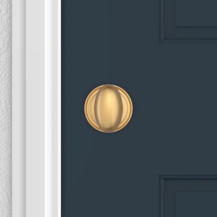 Ellipse Single Dummy Door Knob with Traditional Round Rose