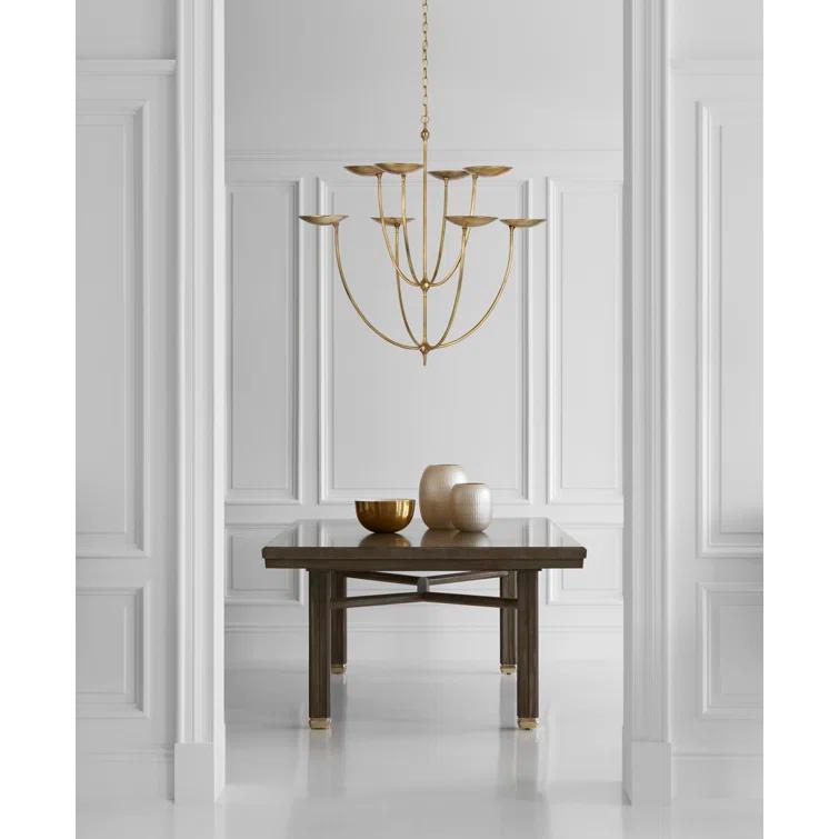 Keira Hand-Rubbed Antique Brass 8-Light LED Chandelier