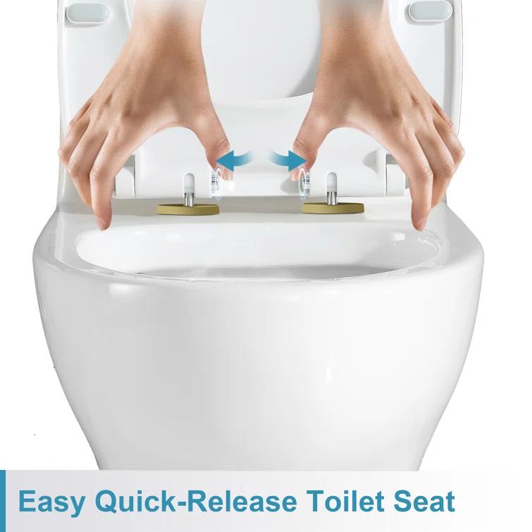 Nia Small Compact One-Piece Toilet, 1.28 GPF Round Dual-Flush Floor Mounted