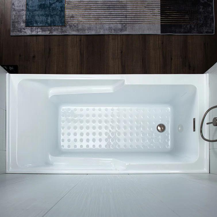 Flint 60'' x 30'' Alcove / Tile In Soaking Acrylic Bathtub