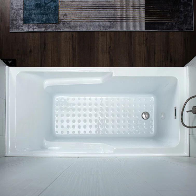 Flint 60'' x 30'' Alcove / Tile In Soaking Acrylic Bathtub