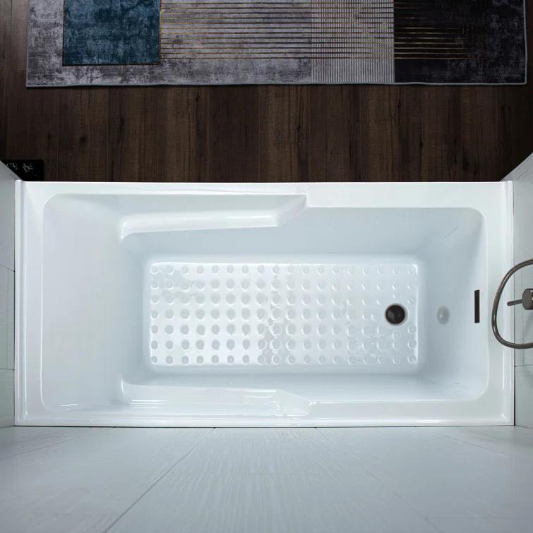 Flint 60'' x 30'' Alcove / Tile In Soaking Acrylic Bathtub