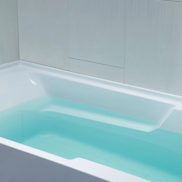Flint 60'' x 30'' Alcove / Tile In Soaking Acrylic Bathtub