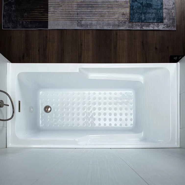 Flint 60'' x 30'' Alcove / Tile In Soaking Acrylic Bathtub