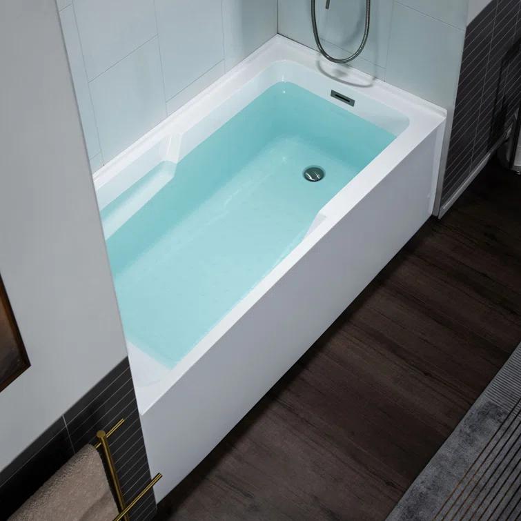 Flint 60'' x 30'' Alcove / Tile In Soaking Acrylic Bathtub