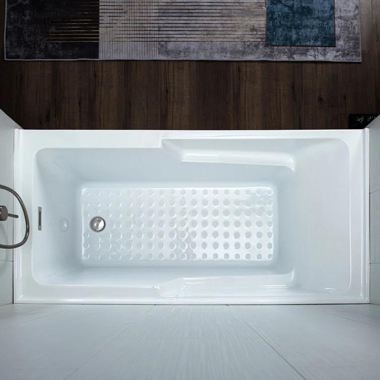 Flint 60'' x 30'' Alcove / Tile In Soaking Acrylic Bathtub