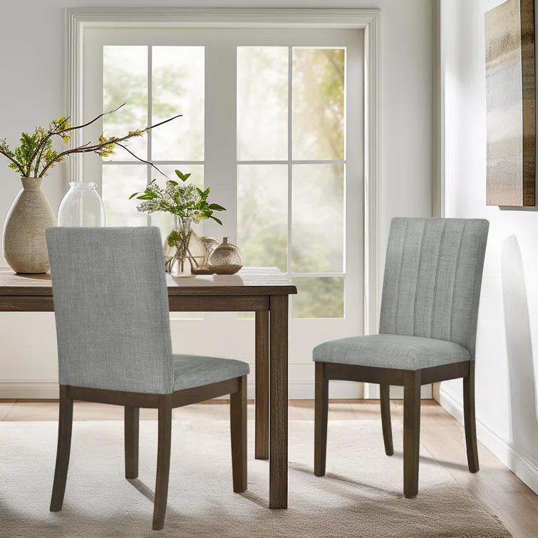 Upholstered Channel-back Dining Chair
