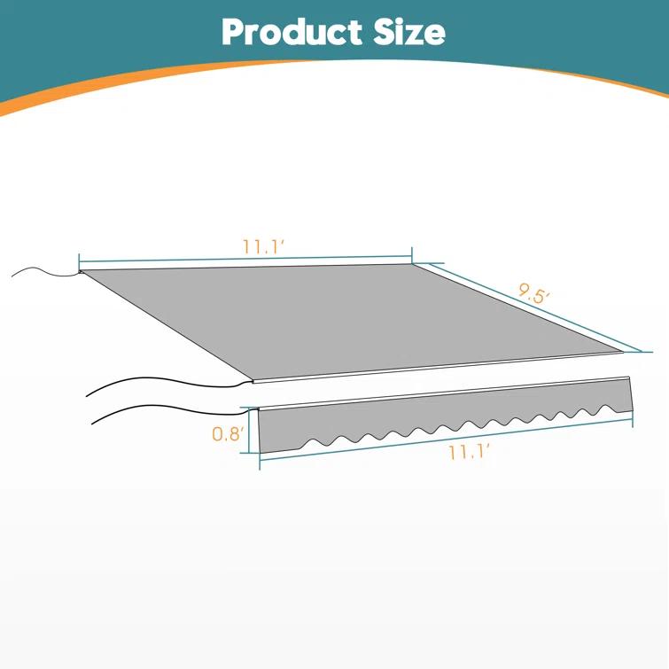 Patio Awning Fabric Replacement Sunshade Canopy for Retractable Awnings