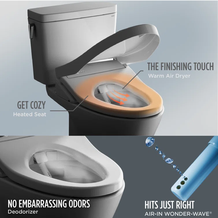 Drake® 1.6 GPF Elongated Floor Mounted Two-Piece Toilet (Seat Included) without Auto Flush