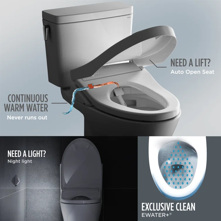 Washlet® Electronic Contemporary Elongated Auto Open/Close Lid Bidet Seat