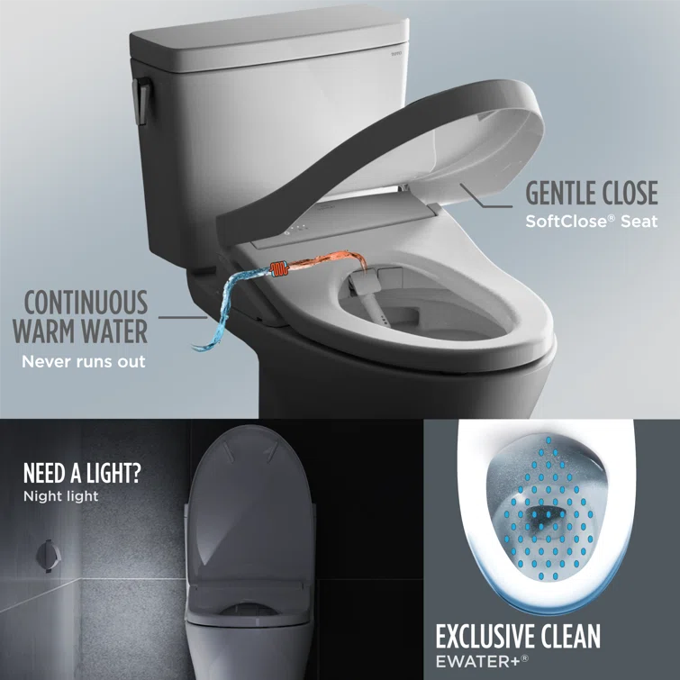 Drake® 1.6 GPF Elongated Floor Mounted Two-Piece Toilet (Seat Included) without Auto Flush