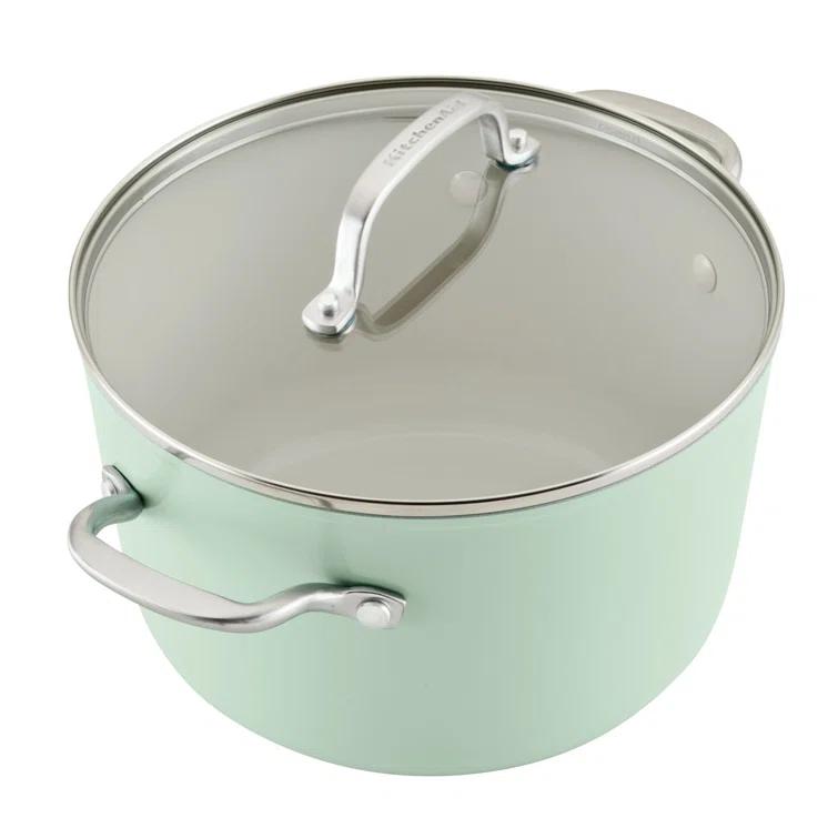 KitchenAid ® Pistachio Hard-Anodized Ceramic Non-Stick 10-Piece Cookware Set