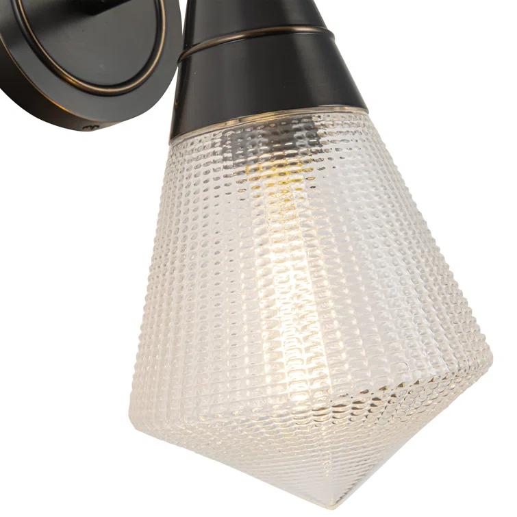 Urban Bronze Prismatic Glass Wall Sconce Light