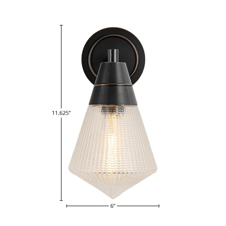 Urban Bronze Prismatic Glass Wall Sconce Light