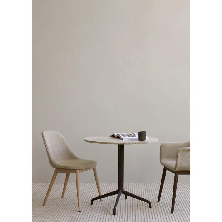Black Oak & Gray Acrylic Side Chair with Solid Wood Legs