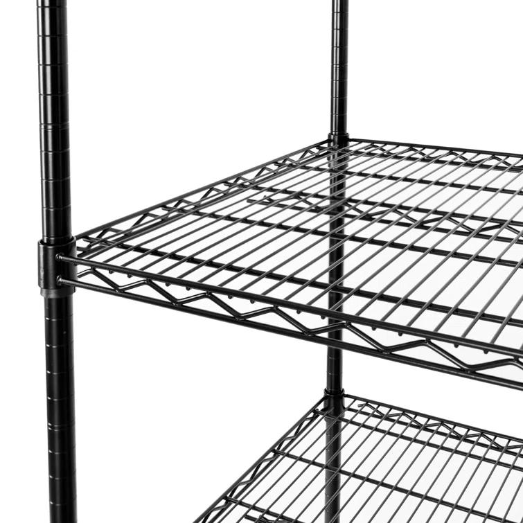 UltraDurable 24" D 5-Tier NSF-Certified Steel Shelving with Wheels