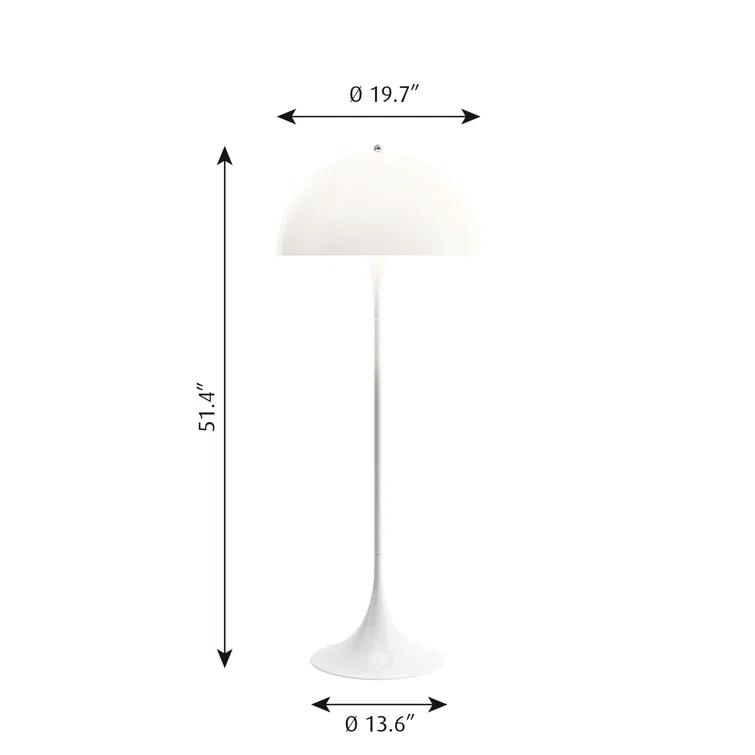 Panthella White Opal Acrylic Floor Lamp