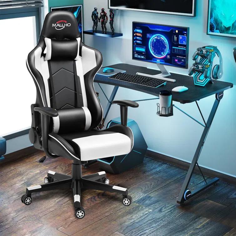 Polar Aurora Adjustable Ergonomic Faux Leather Swiveling PC & Racing Game Chair
