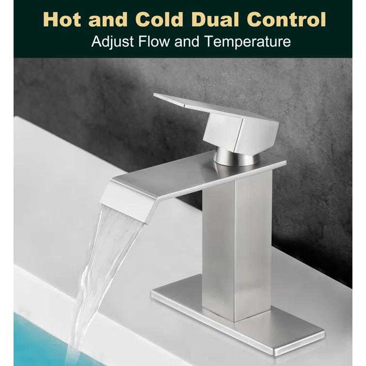 1 Single-handle Bathroom Faucet with Drain Assembly