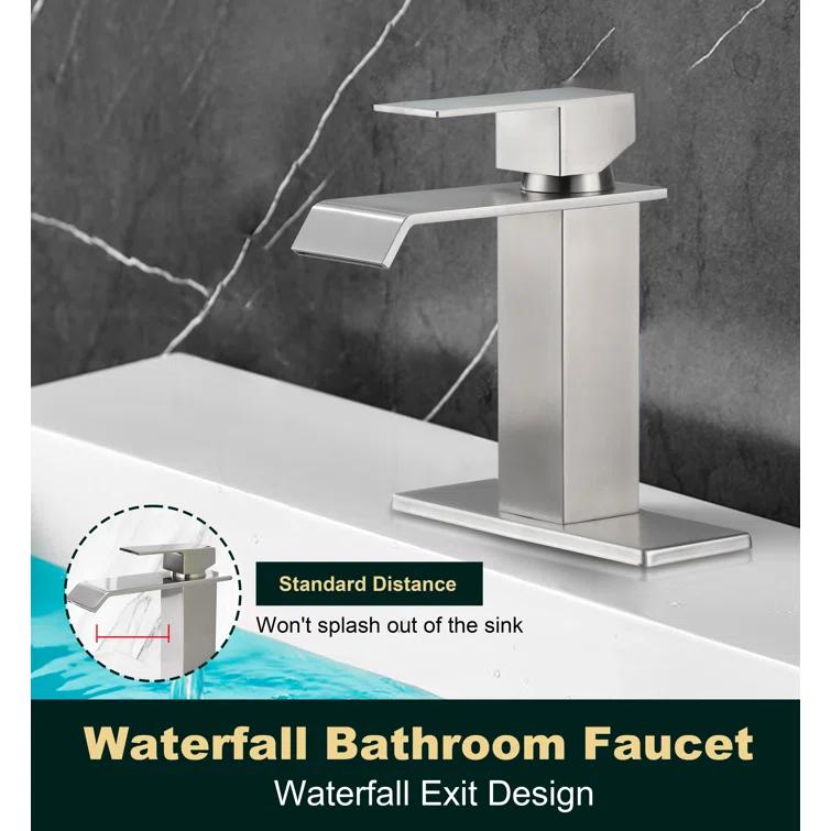 1 Single-handle Bathroom Faucet with Drain Assembly
