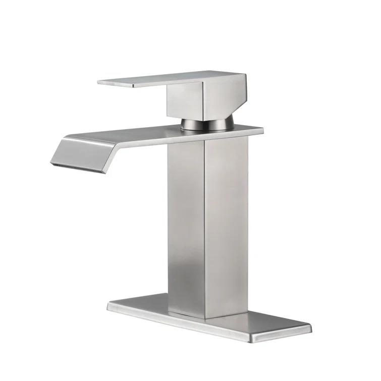 1 Single-handle Bathroom Faucet with Drain Assembly