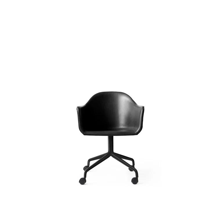 Elegant High Swivel Harbour Arm Chair in Sleek Black