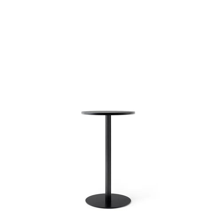 Scandinavian Harbour Column 36.5"H Black Marble & Steel Extendable Dining Table