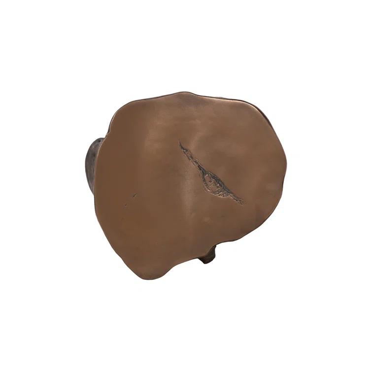 Cast Naturals Large Bronze Log Stool for Modern Outdoor Seating
