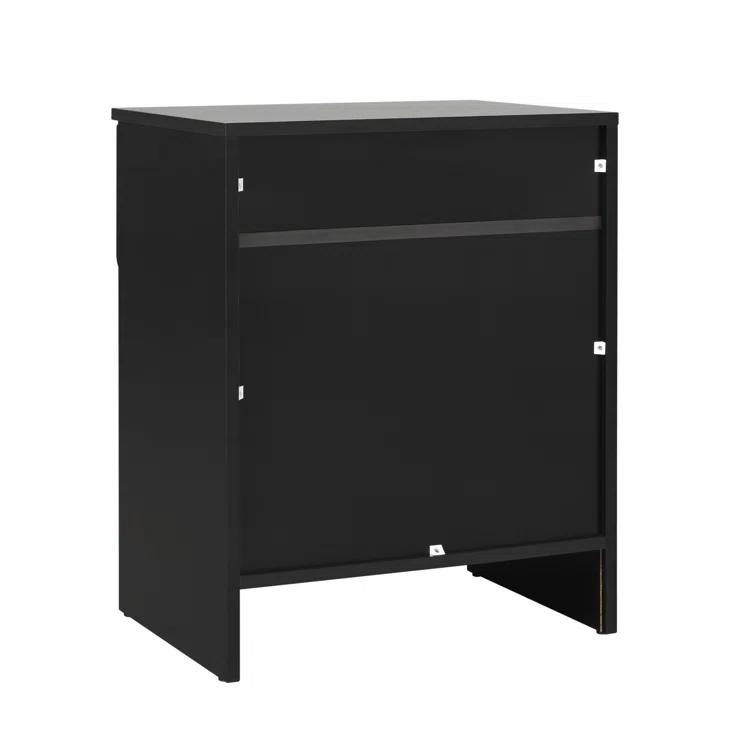 Jaqualine 1-Drawer Nightstand with Storage Cubby