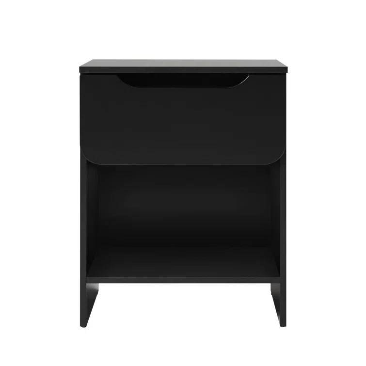 Jaqualine 1-Drawer Nightstand with Storage Cubby
