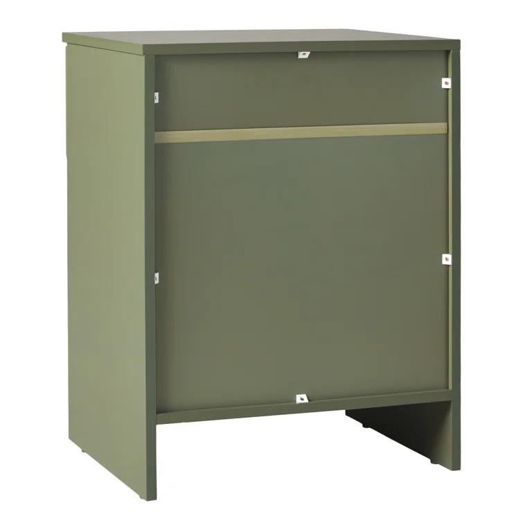 Jaqualine 1-Drawer Nightstand with Storage Cubby