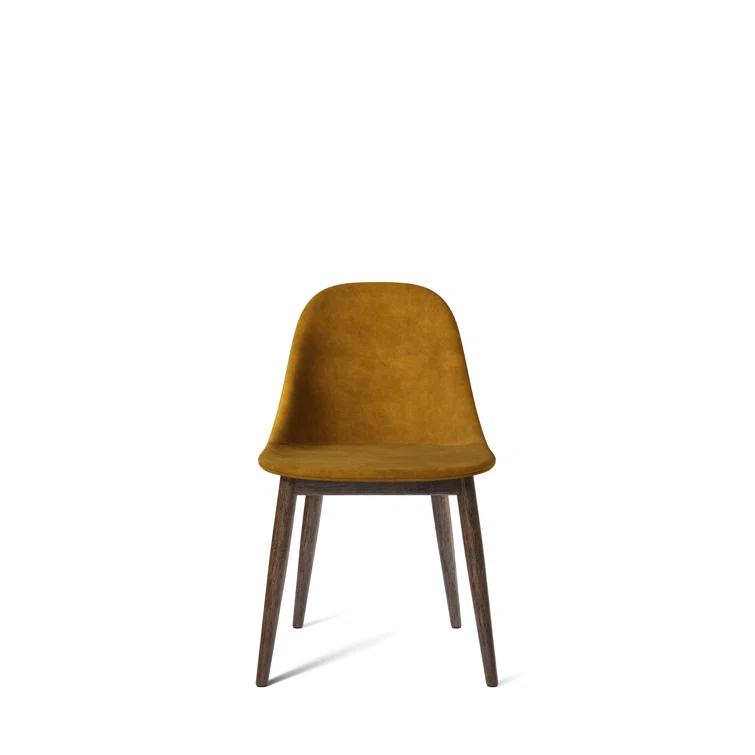 Black Oak & Gray Acrylic Side Chair with Solid Wood Legs