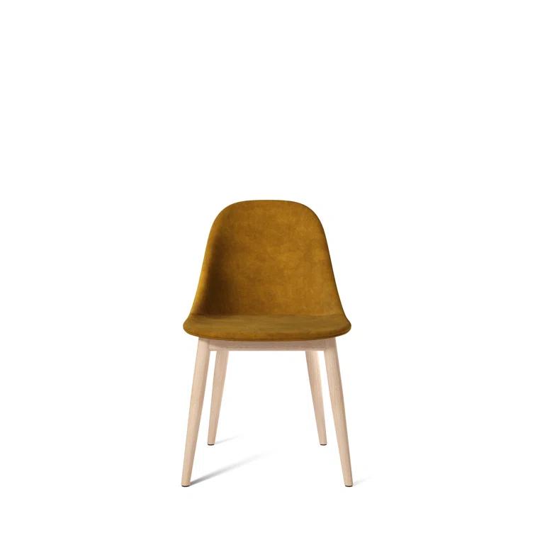 Black Oak & Gray Acrylic Side Chair with Solid Wood Legs