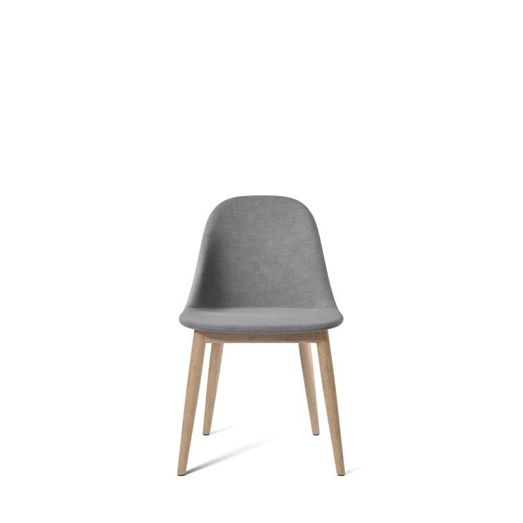 Black Oak & Gray Acrylic Side Chair with Solid Wood Legs