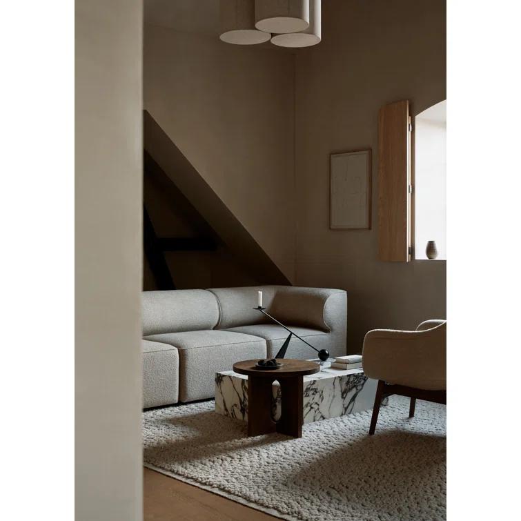 Dakar Antilop Genuine Leather & Walnut Swivel Armchair
