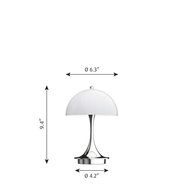 Portable White Opal Acrylic LED Table Lamp