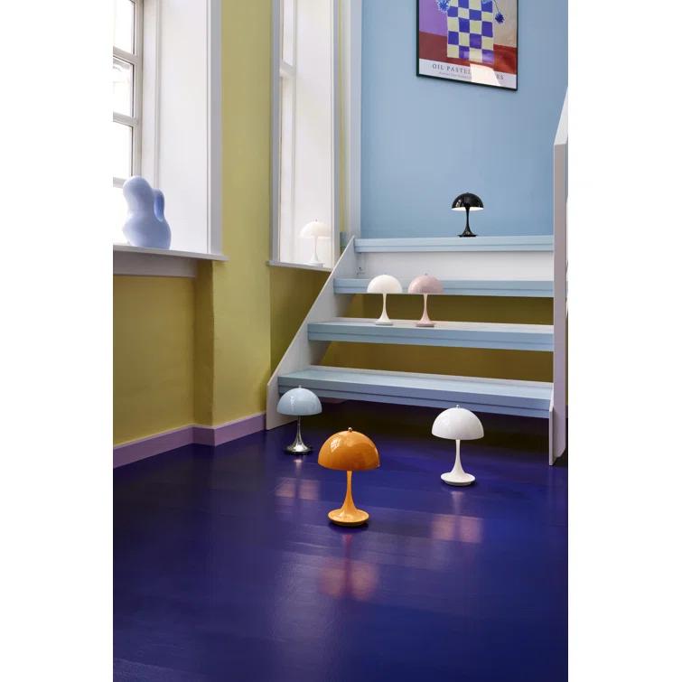 Portable White Opal Acrylic LED Table Lamp