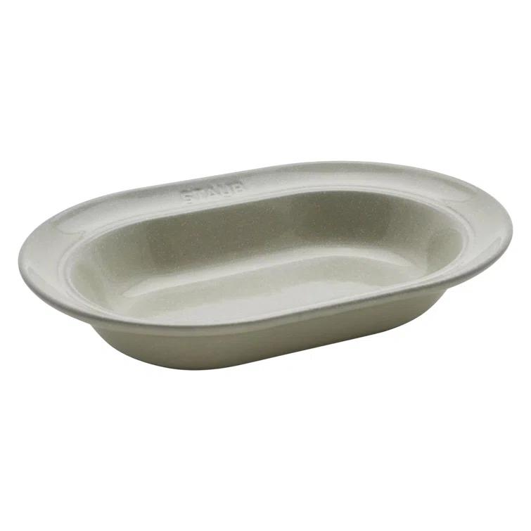Staub Ceramic Dinnerware 10-inch Oval Stoneware Serving Dish