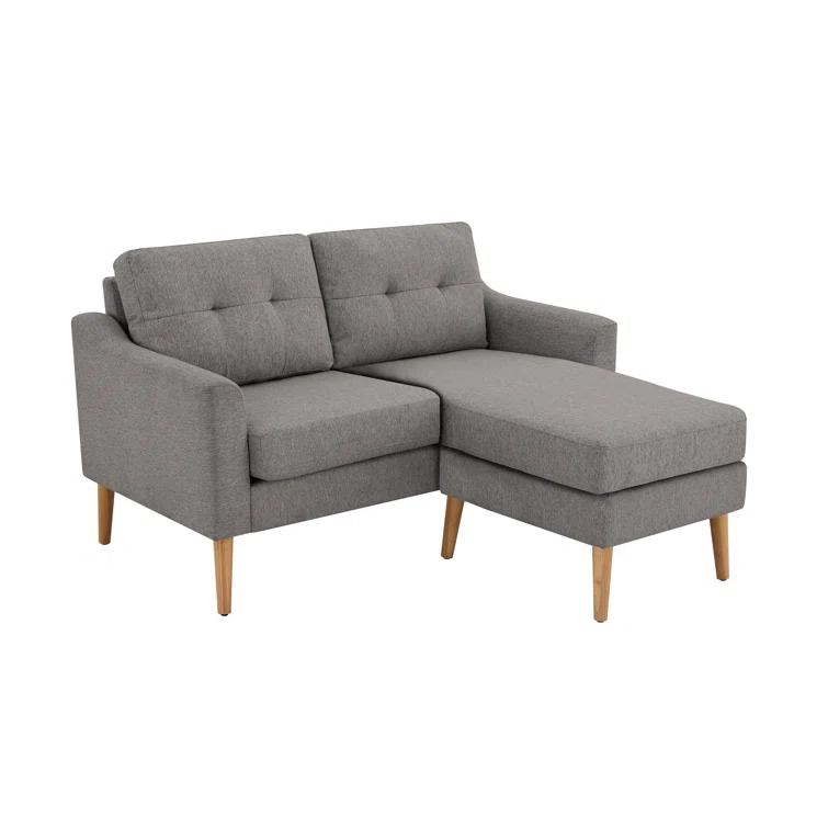 Serta Bellamy 2 in 1 Convertible Loveseat Chaise and Ottoman