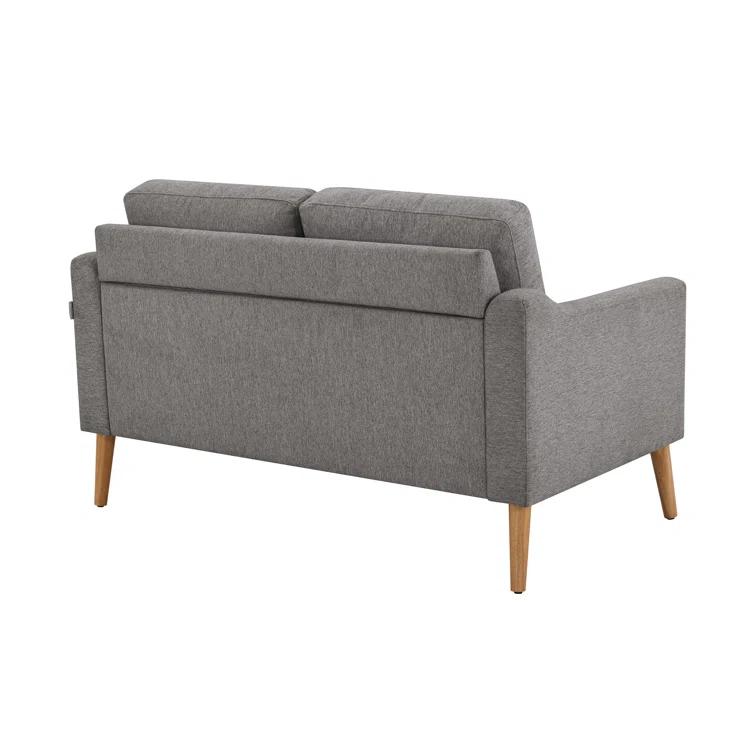 Serta Bellamy 2 in 1 Convertible Loveseat Chaise and Ottoman