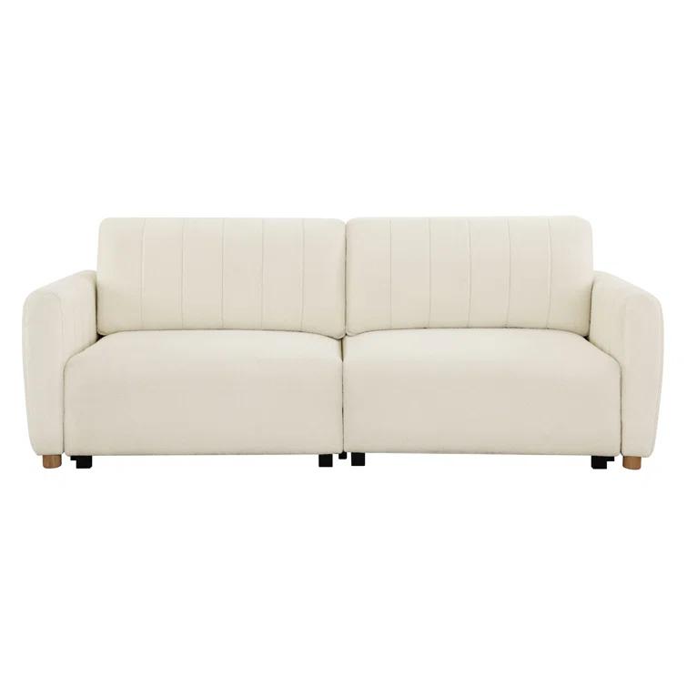 Serta Lowry 91.7" Queen Size Channel Tufted Convertible Sleeper Sofa