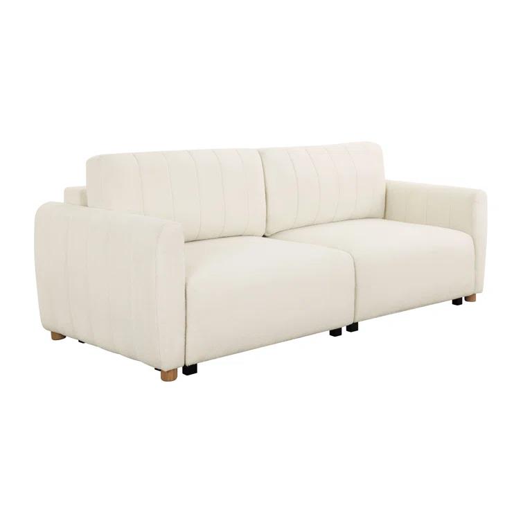 Serta Lowry 91.7" Queen Size Channel Tufted Convertible Sleeper Sofa